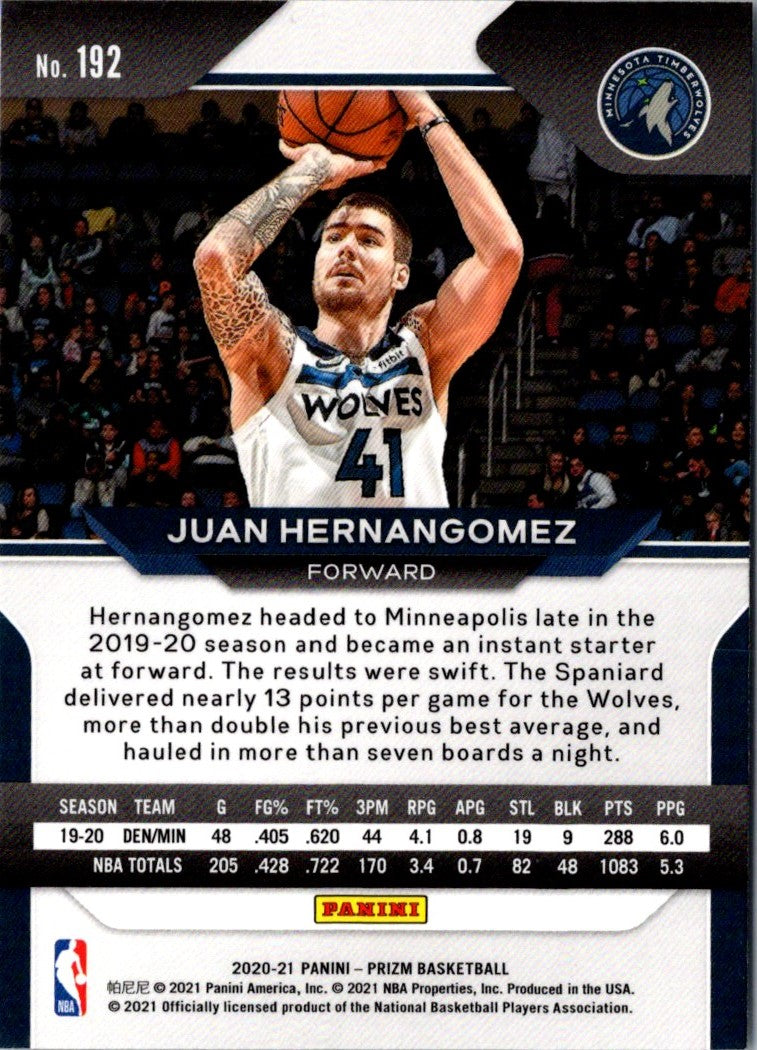 2020 Panini Prizm Prizms Juancho Hernangomez