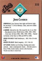 1992 Studio Jose Canseco #222