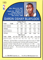 1990 Hoops Mookie Blaylock #193 Rookie