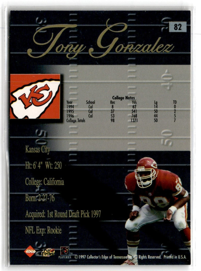 1998 Collector's Edge Advantage Tony Gonzalez
