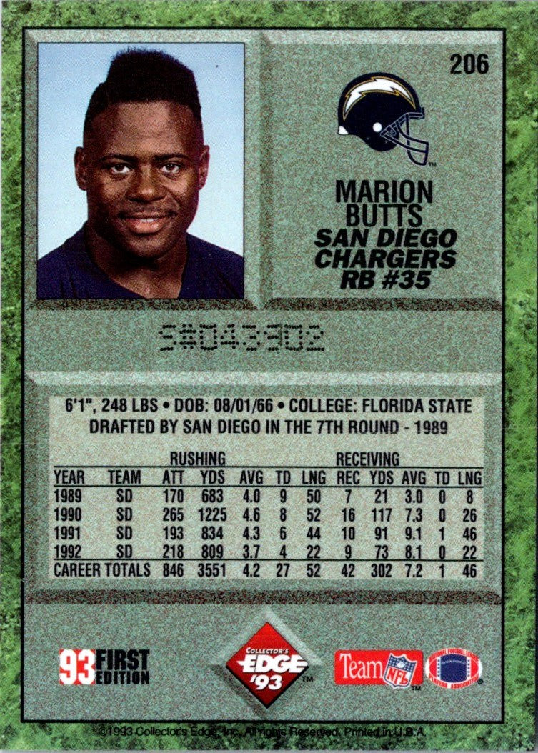 1993 Collector's Edge Marion Butts