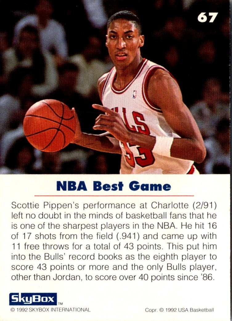 1992 SkyBox USA Scottie Pippen