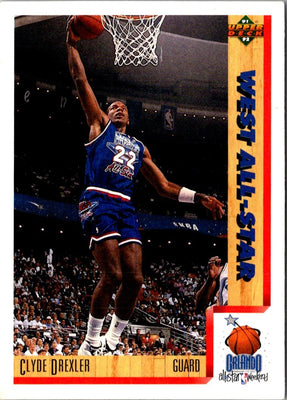 1992 Upper Deck NBA All-Star Set Clyde Drexler #13