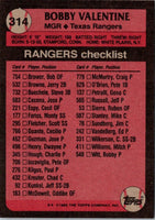 1989 Topps Bobby Valentine #314