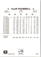 1989 Cereal Superstars Alan Trammell #10