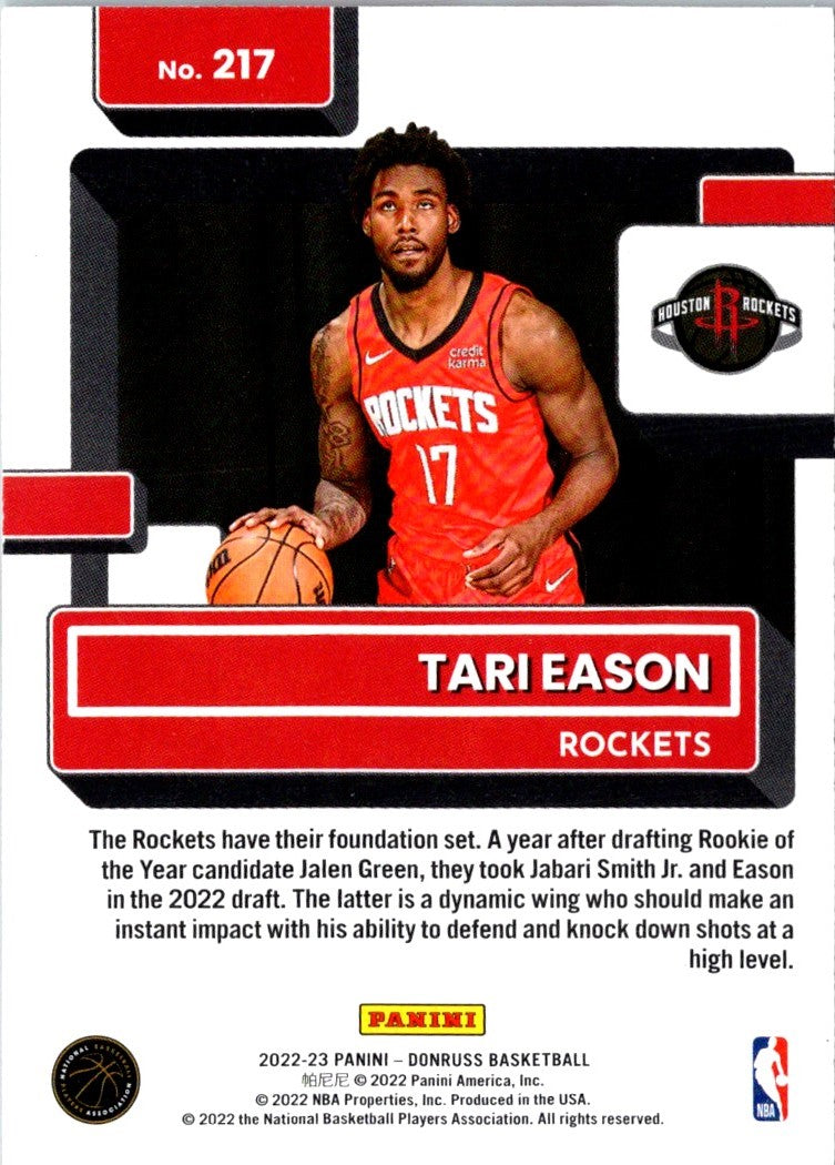 2022 Donruss Rated Rookies Tari Eason