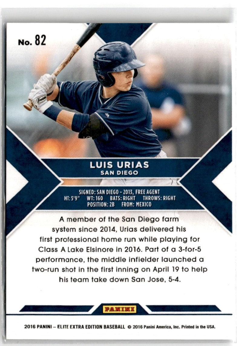 2016 Panini Elite Extra Edition Luis Urias