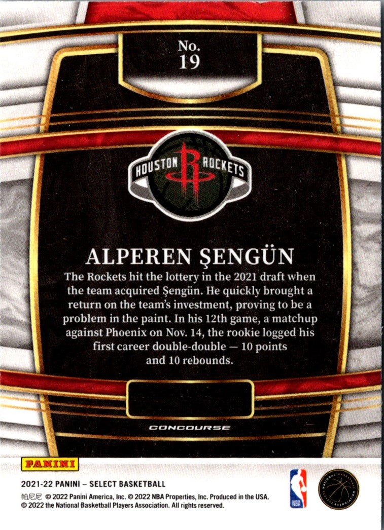 2022 Panini Prizm Signatures Alperen Sengun