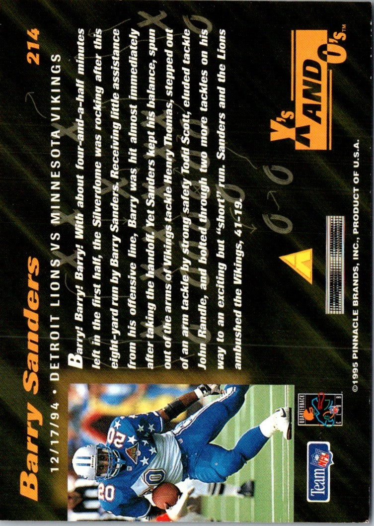 1995 Pinnacle Club Collection Barry Sanders