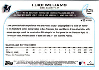 2022 Topps Chrome Update Luke Williams #USC75 Rookie