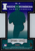 2003 Playoff Prestige Inside the Numbers Randy Johnson #IN-9 0566/2002