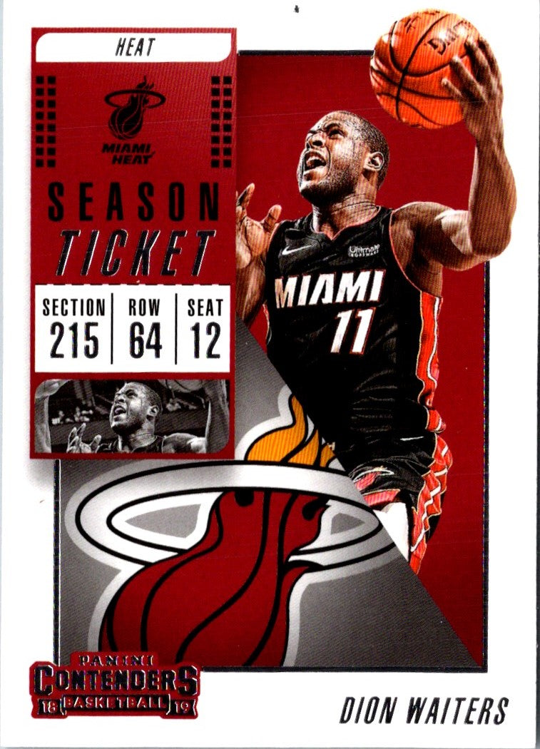 2018 Panini Contenders Game Ticket Red Dion Waiters