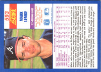 1990 Score Mark Lemke #593