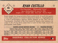 2019 Bowman Heritage Chrome Prospects Ryan Costello #53CP-82