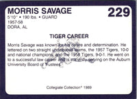 1989 Collegiate Collection Auburn Coke 580 Morris Savage #229