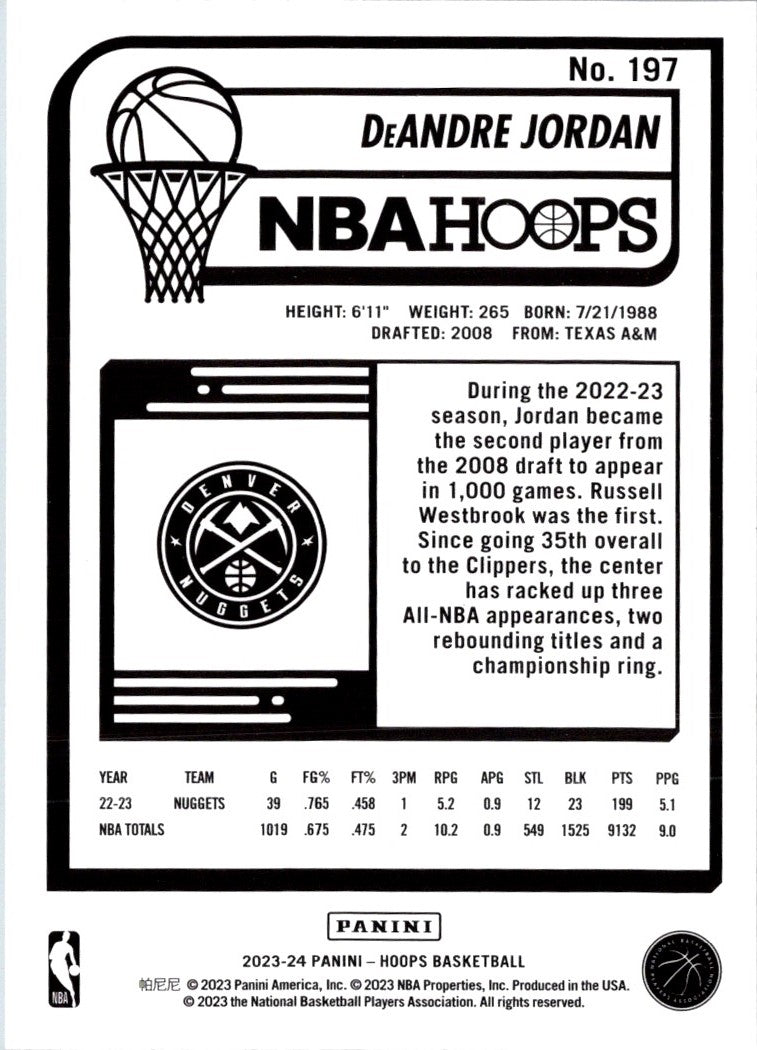 2023 Hoops DeAndre Jordan