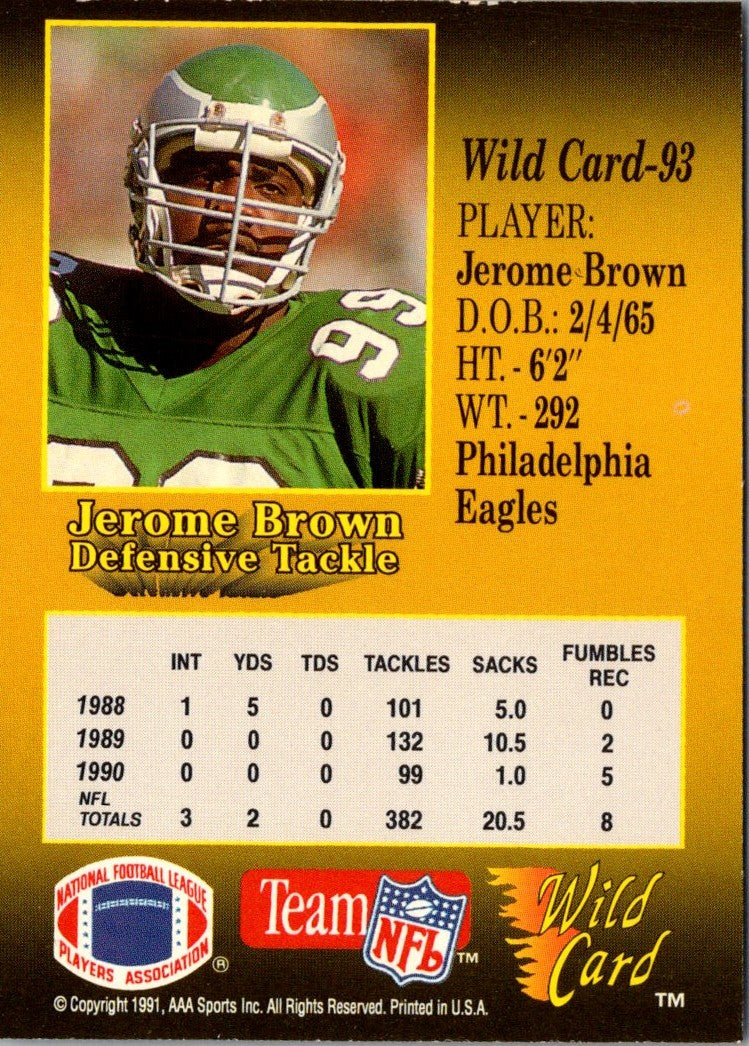 1991 Wild Card Jerome Brown