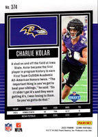 2022 Score Charlie Kolar #374 Rookie