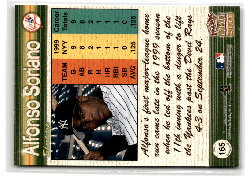 2000 Pacific Paramount Gold Alfonso Soriano