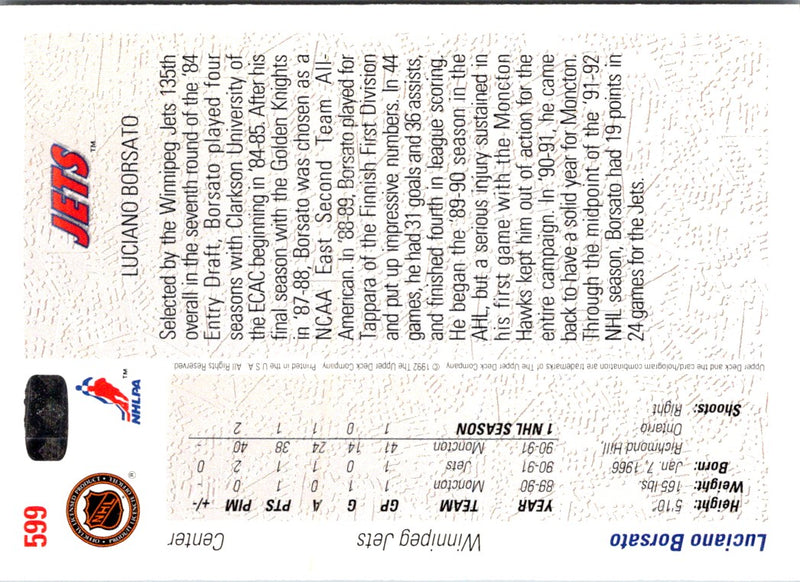 1991 Upper Deck Luciano Borsato