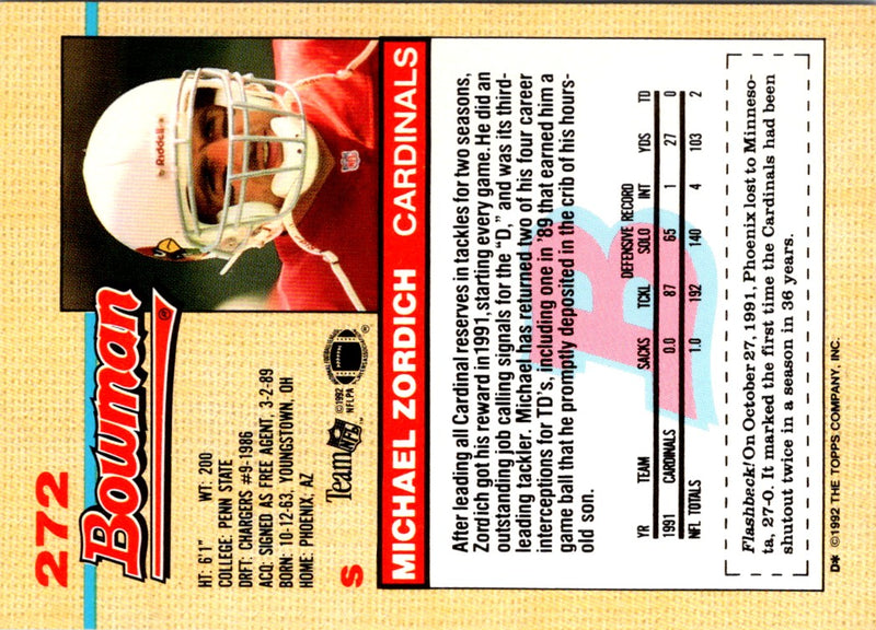 1992 Bowman Michael Zordich