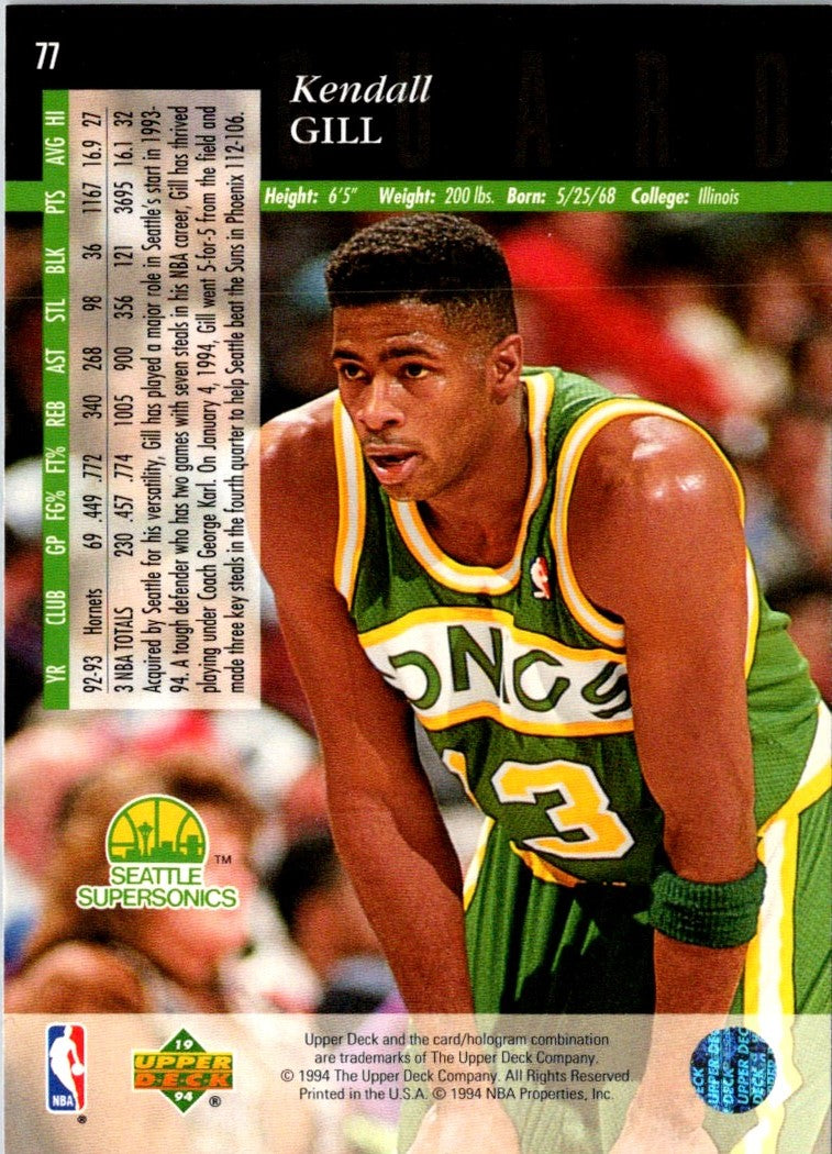 1993 Upper Deck Special Edition Electric Court Kendall Gill