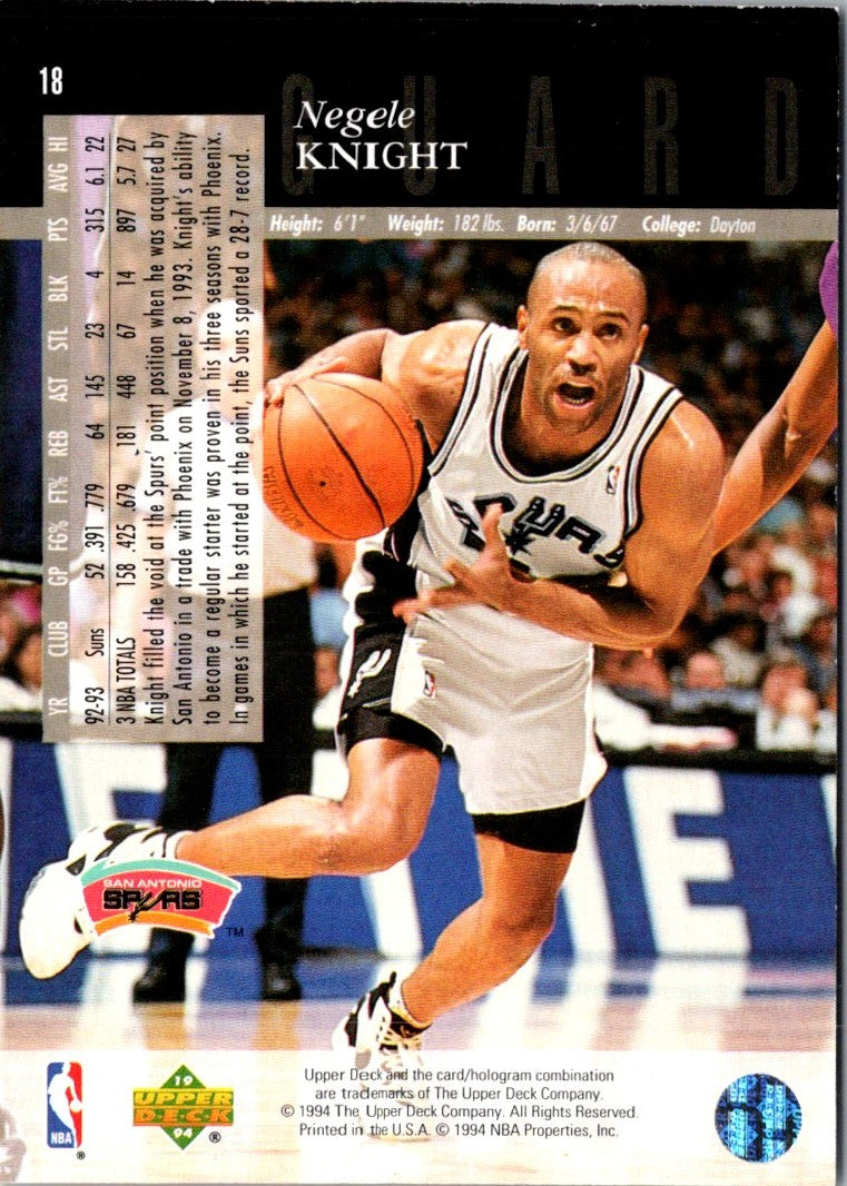 1993 Upper Deck Special Edition Electric Court Negele Knight