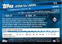 2017 Topps Chrome Jose De Leon #77 Rookie