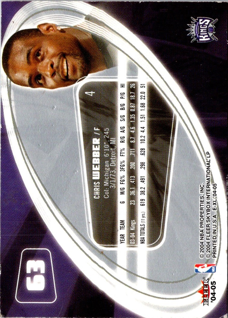 2004 SkyBox E-XL Chris Webber