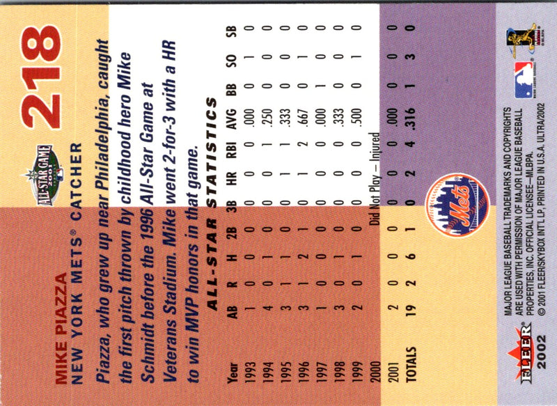 2002 Ultra Mike Piazza
