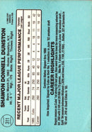 1986 Donruss Shawon Dunston