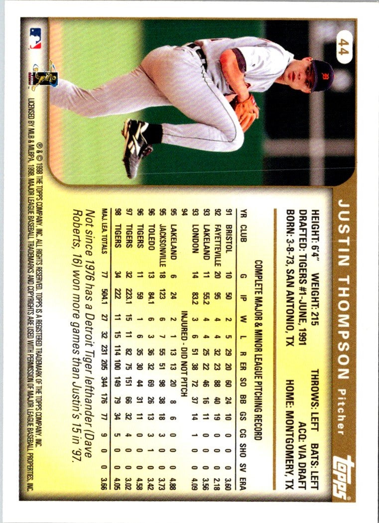 1999 Topps Justin Thompson