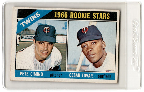 1966 Topps Twins Rookies - Pete Cimino/Cesar Tovar #563 Rookie EX