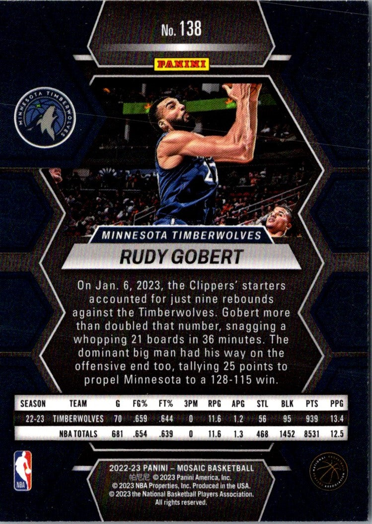 2022 Panini Mosaic Rudy Gobert