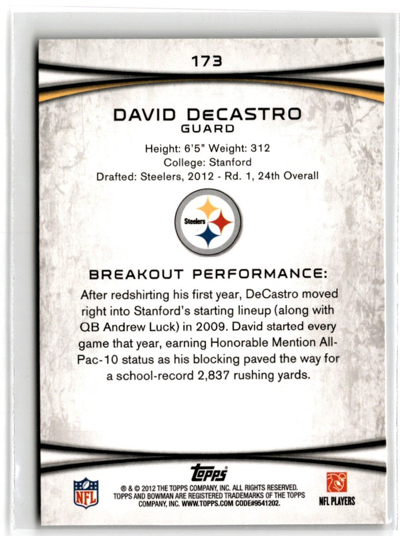 2012 Bowman Rookies David DeCastro