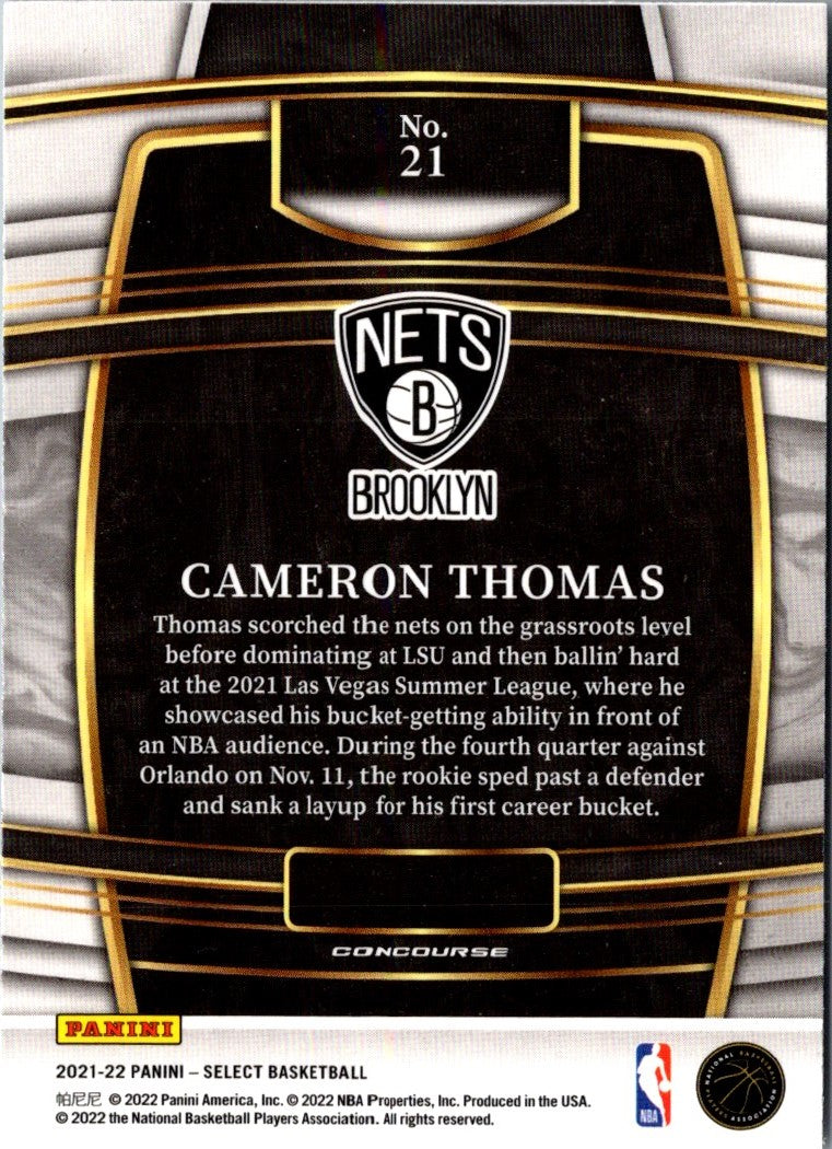 2021 Panini Select Blue Cameron Thomas