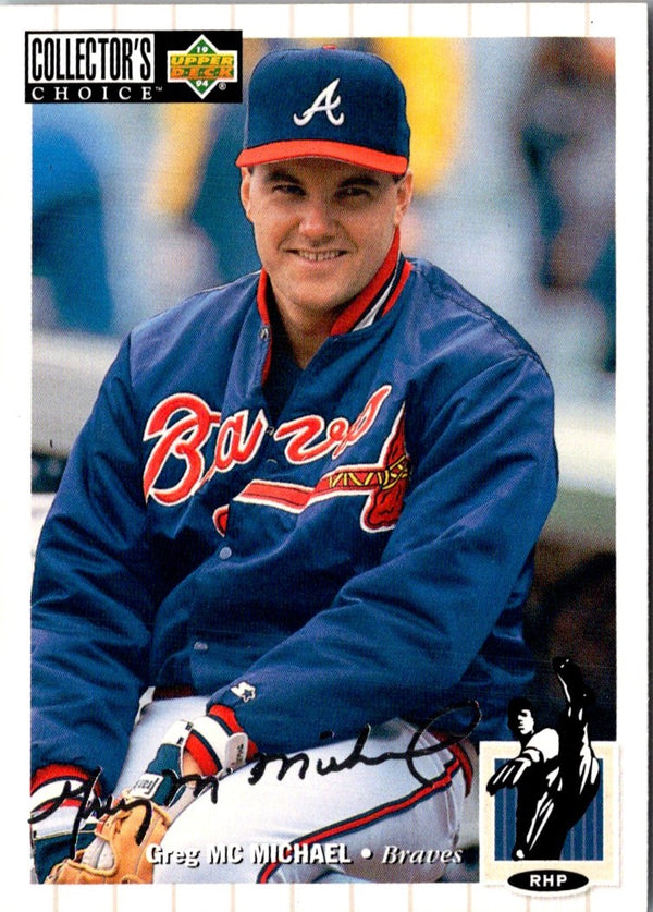 1994 Collector's Choice Signature Greg McMichael #199