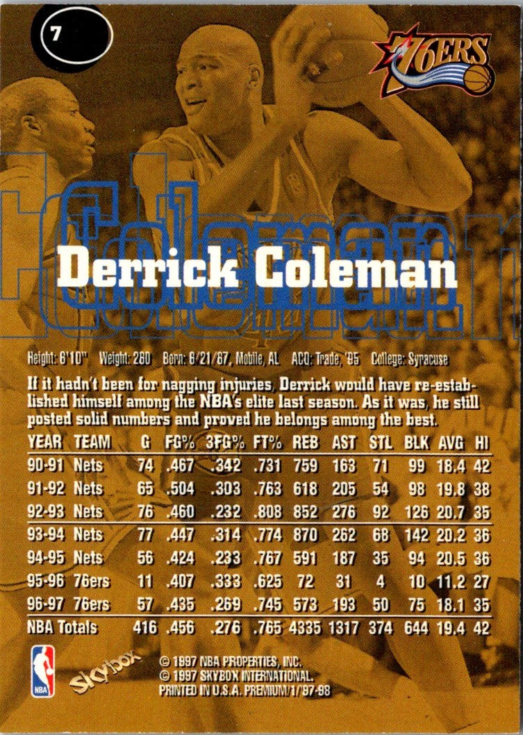 1997 SkyBox Premium Derrick Coleman
