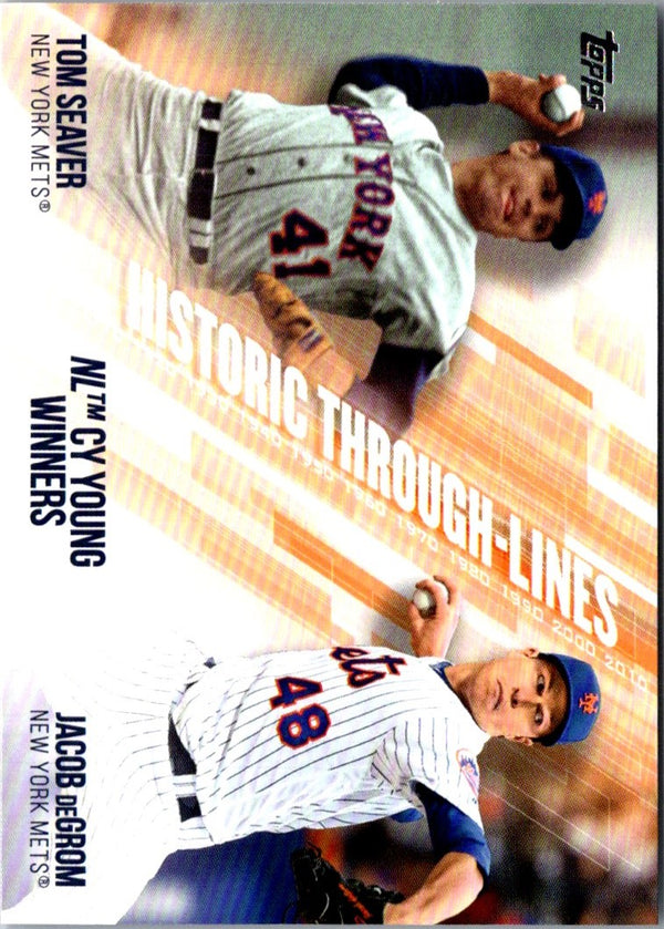 2019 Topps Historic Through-Lines Jacob deGrom/Tom Seaver #HTL-32