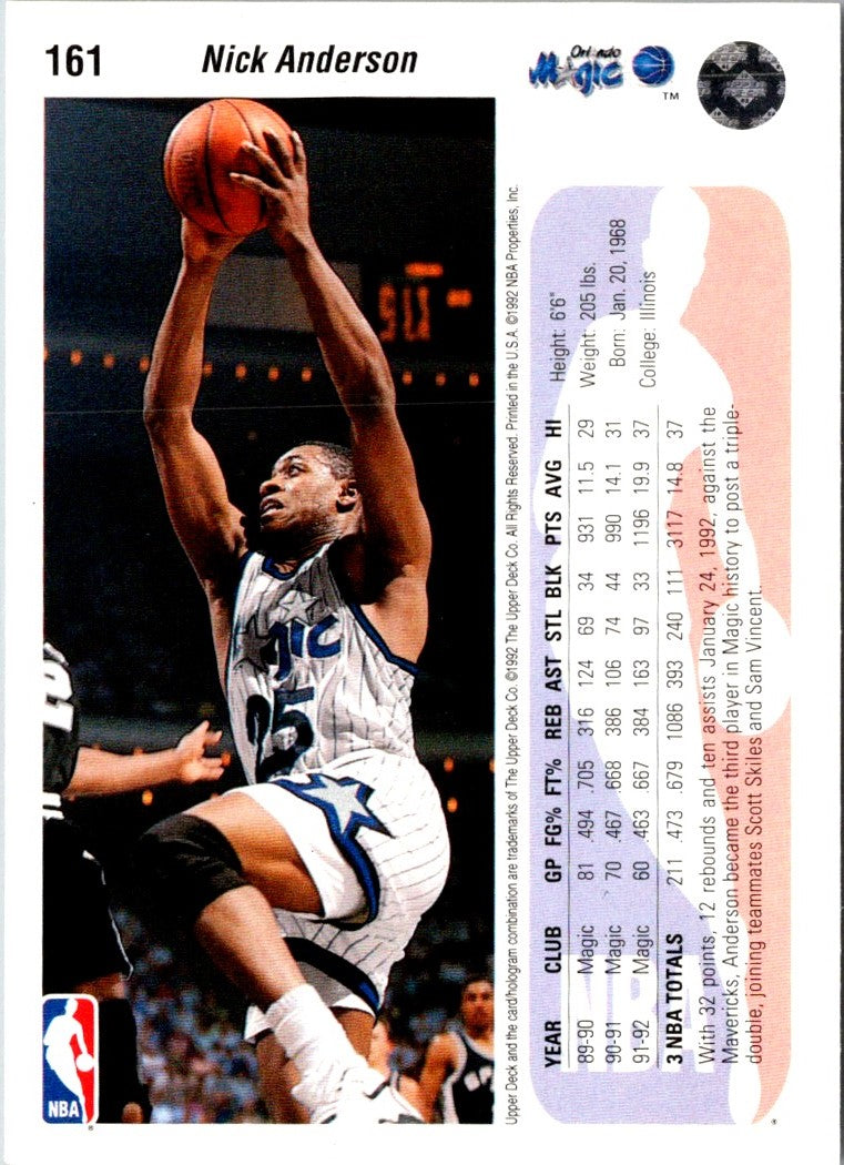 1992 Upper Deck Nick Anderson