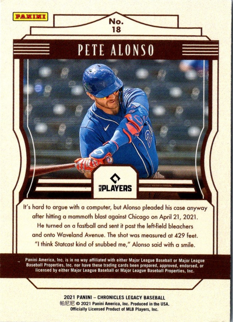 2021 Panini Chronicles Legacy Pete Alonso