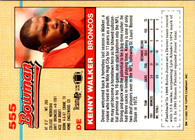 1992 Bowman Kenny Walker