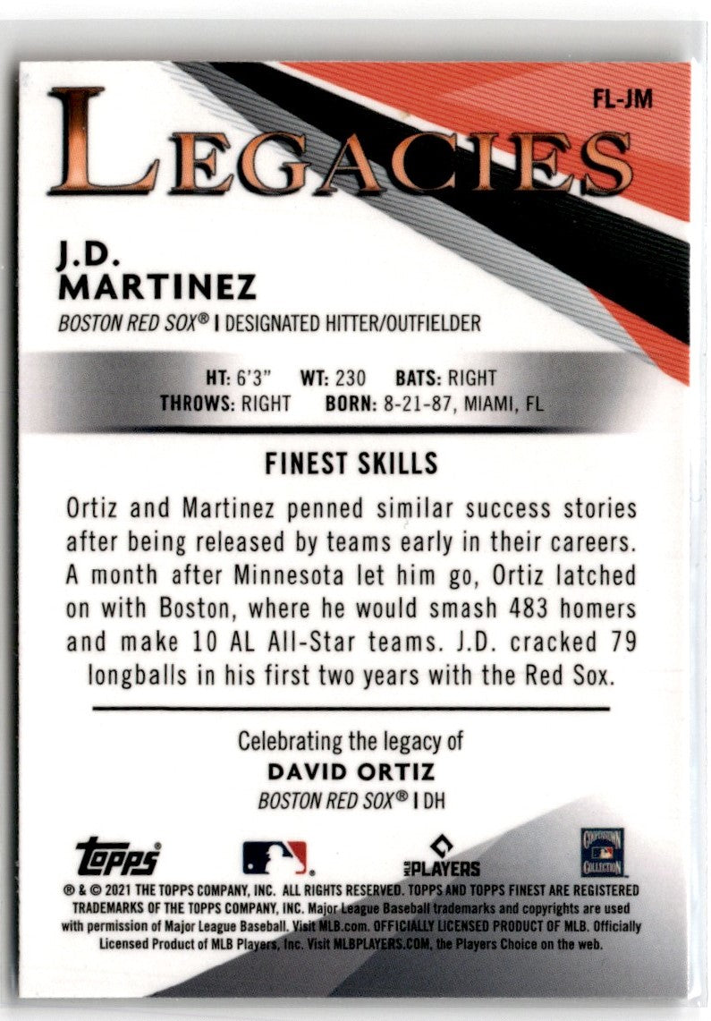 2021 Finest Legacies J.D. Martinez/David Ortiz