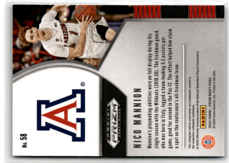 2020 Panini Prizm Draft Picks Collegiate Nico Mannion