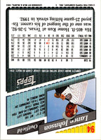 1993 Topps Lance Johnson #94