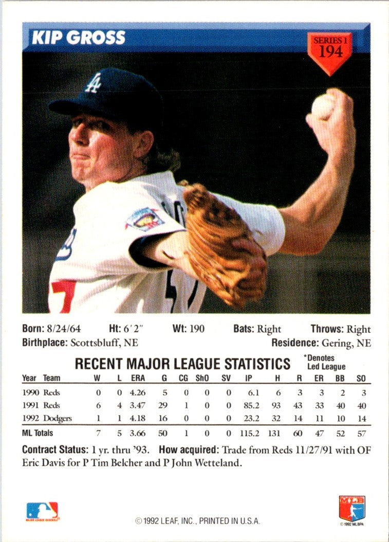 1993 Donruss Kip Gross