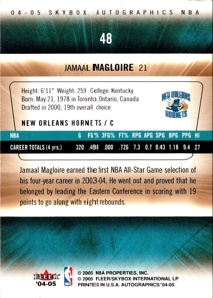 2004 SkyBox Autographics Jamaal Magloire