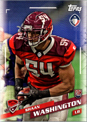 2019 Topps AAF Shaan Washington #165 Rookie