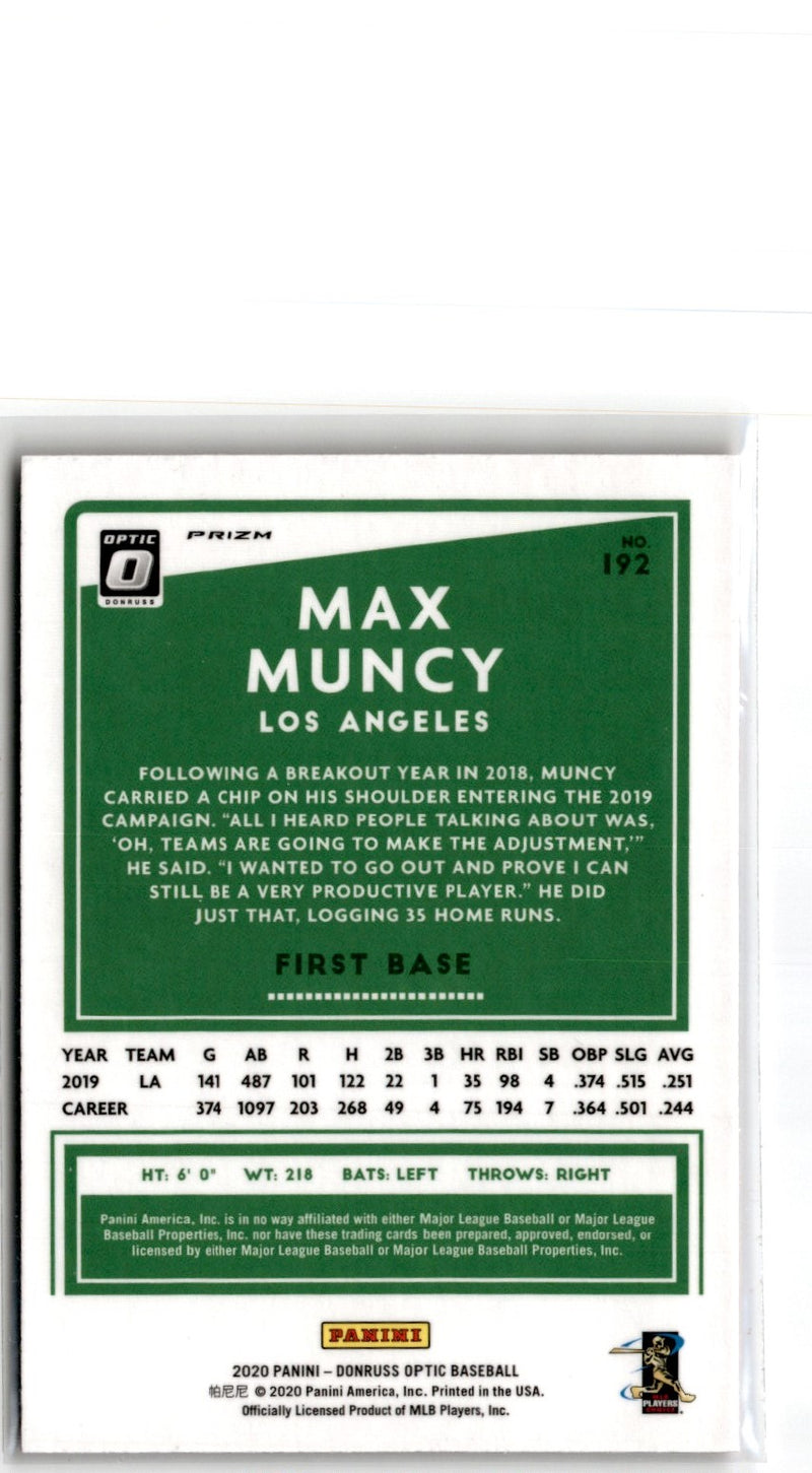 2020 Donruss Optic Red Wave Max Muncy