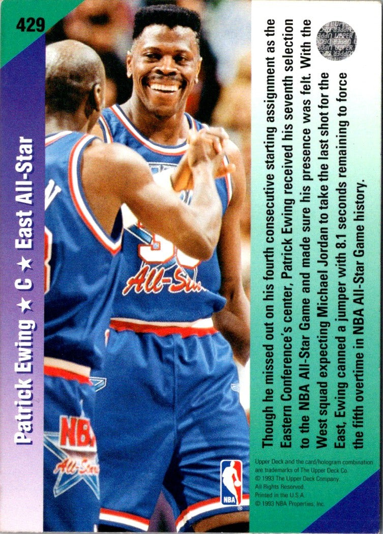 1992 Upper Deck European (Italian) Patrick Ewing